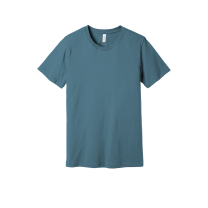 Bella + Canvas jersey T-shirt in Steel Blue, front view