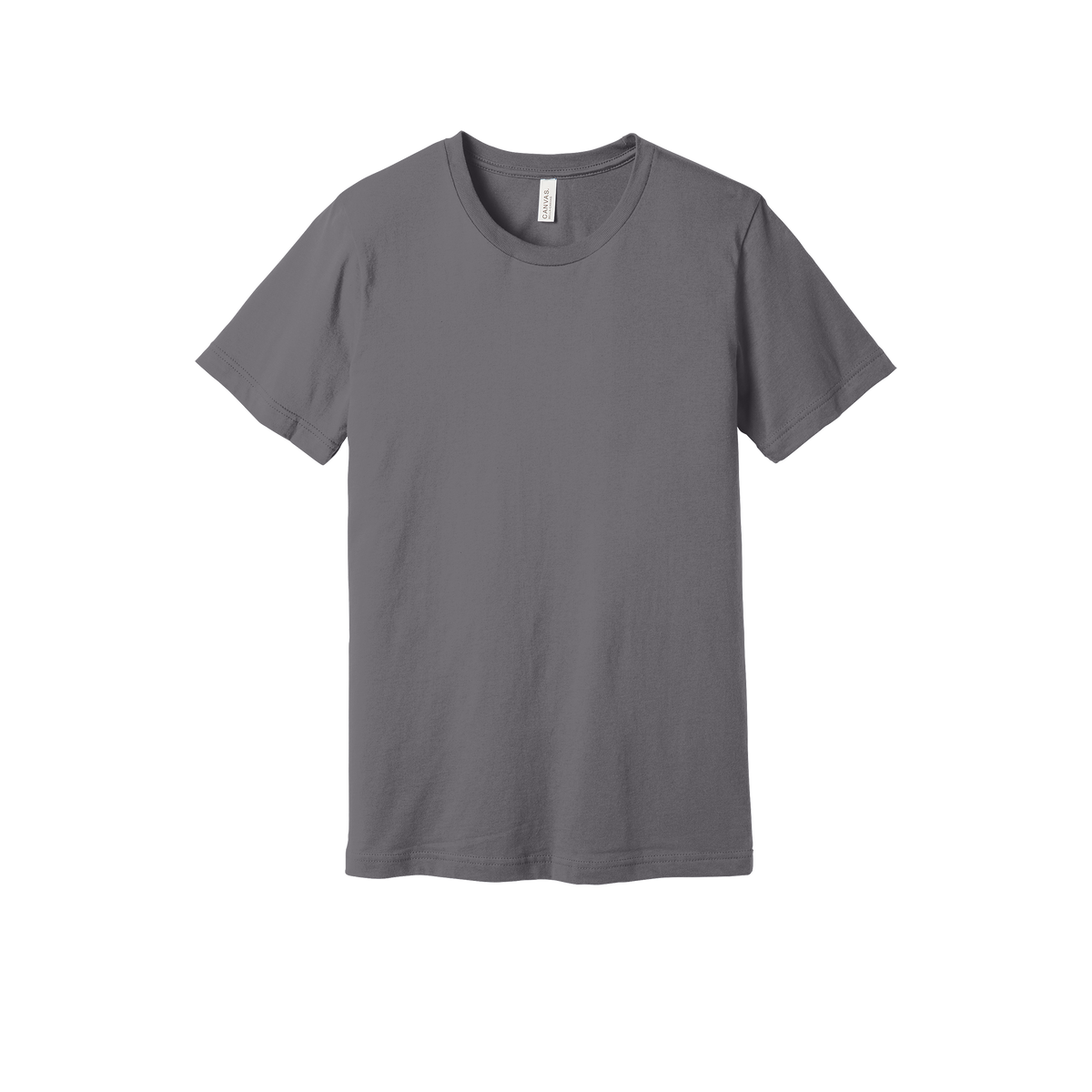Bella + Canvas jersey T-shirt in Storm, front view