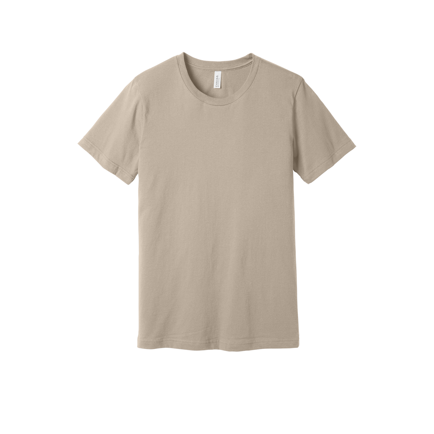 Bella + Canvas jersey T-shirt in tan, front view