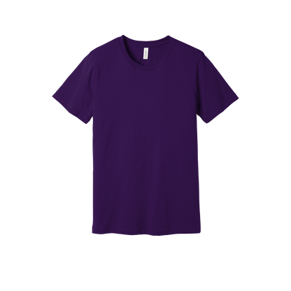 Bella + Canvas jersey T-shirt in Team Purple, front view, alternate view 2