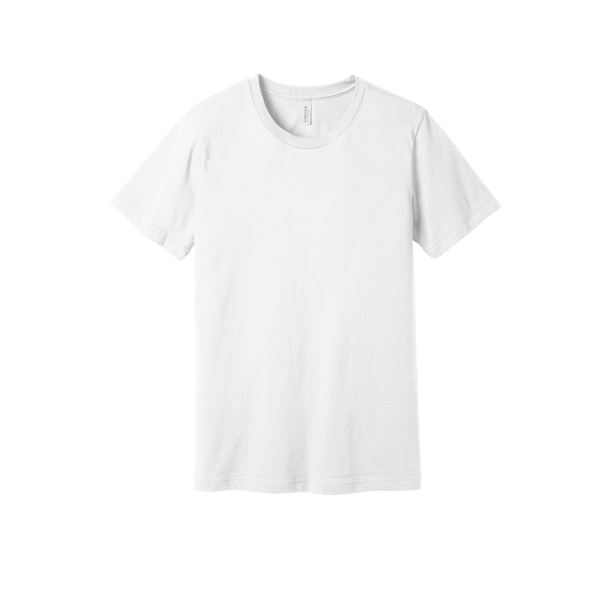 Bella + Canvas jersey T-shirt in White, front view