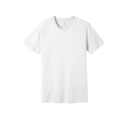 Bella + Canvas jersey T-shirt in White, front view