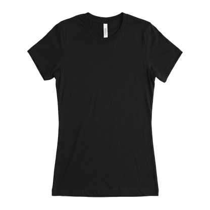 Custom adult Bella + Canvas jersey T-shirt in Black