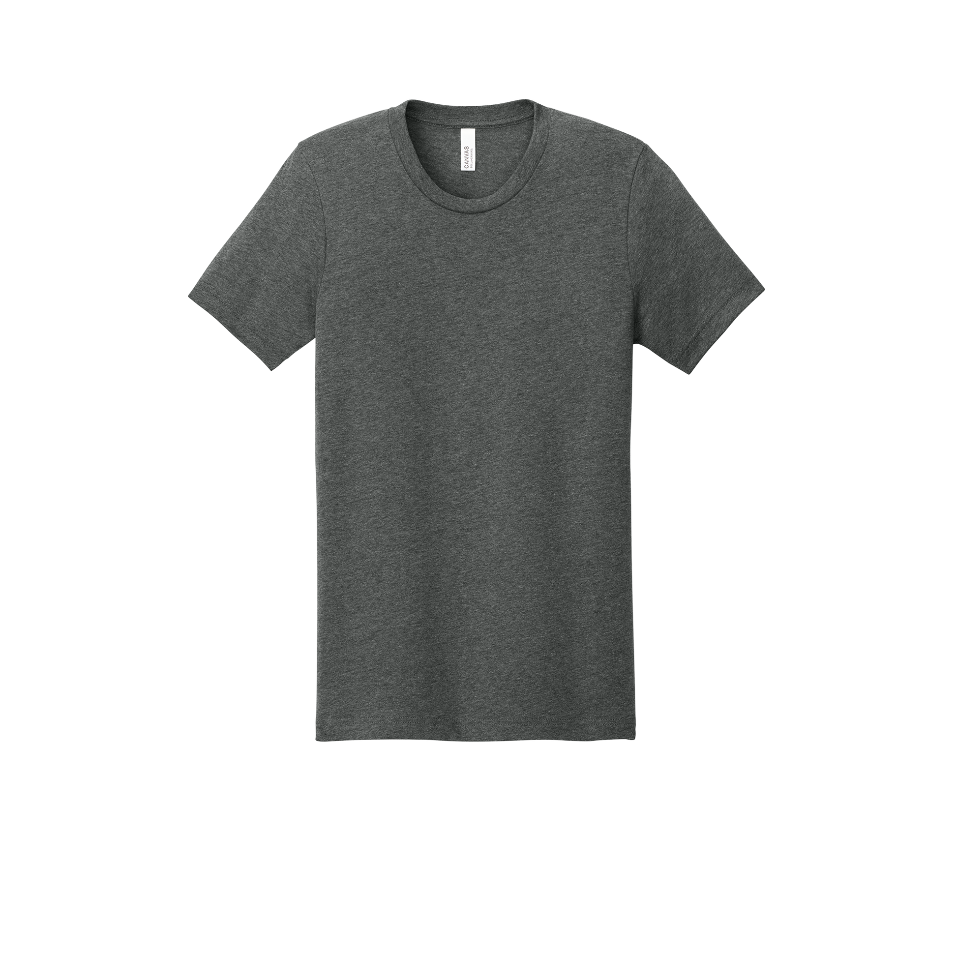 Custom adult Bella + Canvas heathered T-shirt in Heather Deep, front view