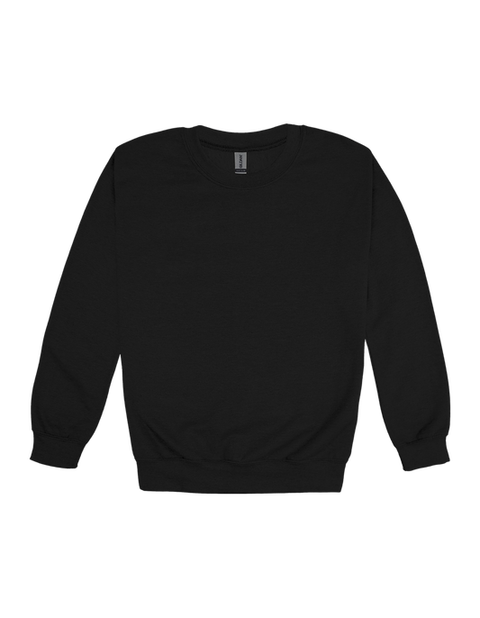 Custom youth Gildan crewneck sweatshirt in Black