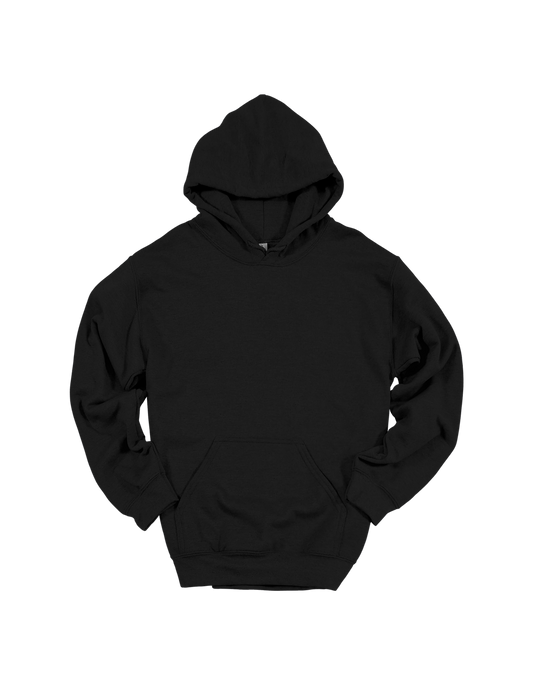 Custom youth Gildan hoodie in Black