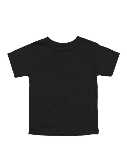 Custom toddler Bella + Canvas jersey T-shirt in Black