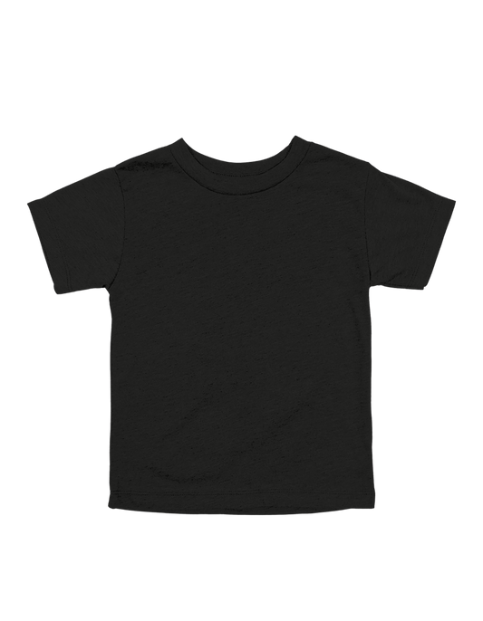 Custom toddler Bella + Canvas jersey T-shirt in Black