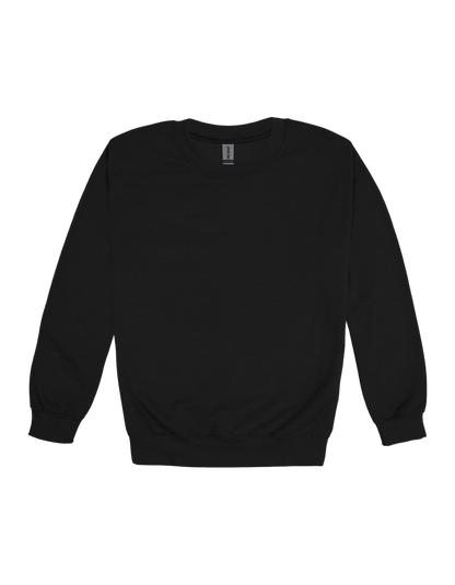 Custom adult Gildan crewneck sweatshirt in Black