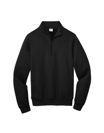 Custom Port & Company core fleece quarter-zip in Black