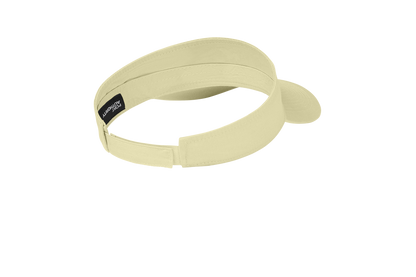 Custom Port Authority fashion visor in Beach, back view