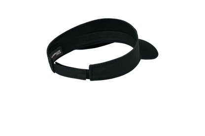Custom Port Authority fashion visor in Black, back view