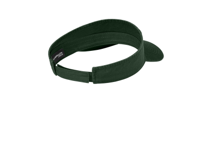 Custom Port Authority fashion visor in Hunter, back view