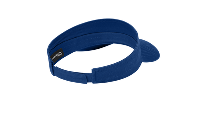 Custom Port Authority fashion visor in Royal, back view