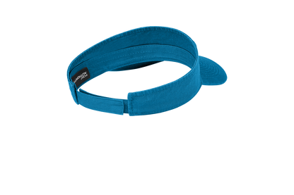 Custom Port Authority fashion visor in Sapphire, back view