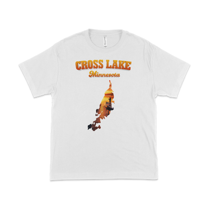 Cross Lake design on White T-shirt