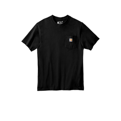 Custom Carhartt short-sleeve pocket T-shirt in Black, front view