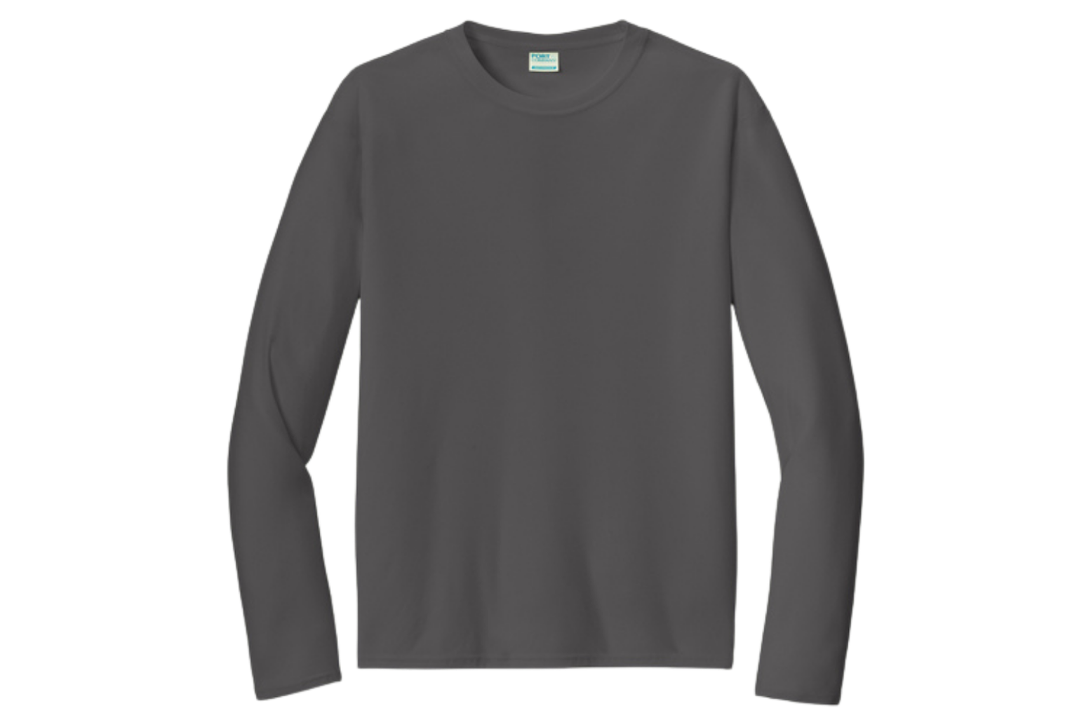 Port & Company performance long-sleeve shirt in Charcoal