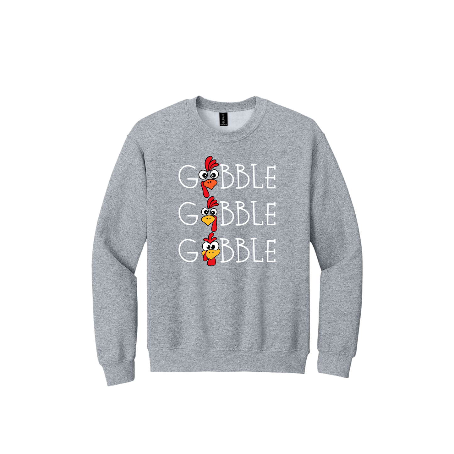 Adult 18000 SportGrey Gobble Gobble artwork - front view.