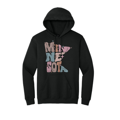 Adult 18500 Black Minnesota Outline artwork - front view.