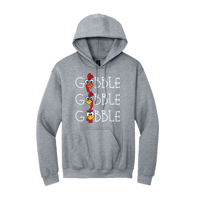 Adult 18500 SportGrey Gobble Gobble artwork - front view.