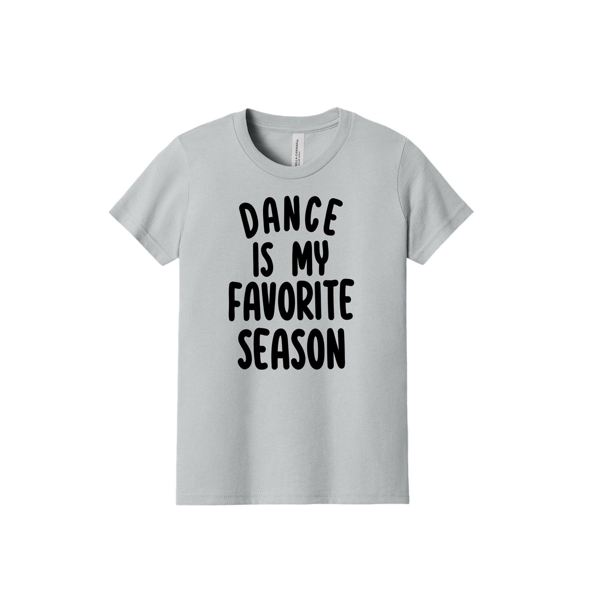 Youth BC3001Y SolidAthleticGrey Dance Is My Favorite Season artwork - front view.
