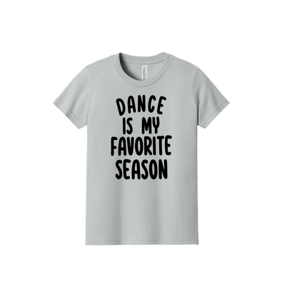 Youth BC3001Y SolidAthleticGrey Dance Is My Favorite Season artwork - front view.