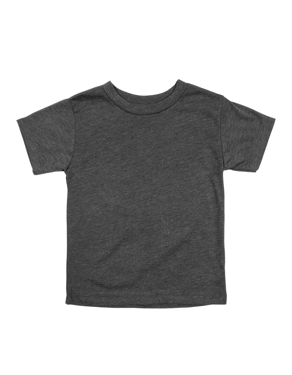 Custom toddler Bella + Canvas heathered T-shirt in Heather Dark Grey