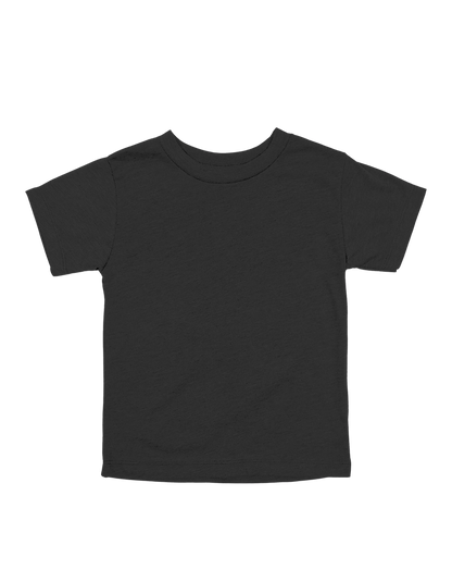 Custom toddler Bella + Canvas jersey T-shirt in Dark Grey