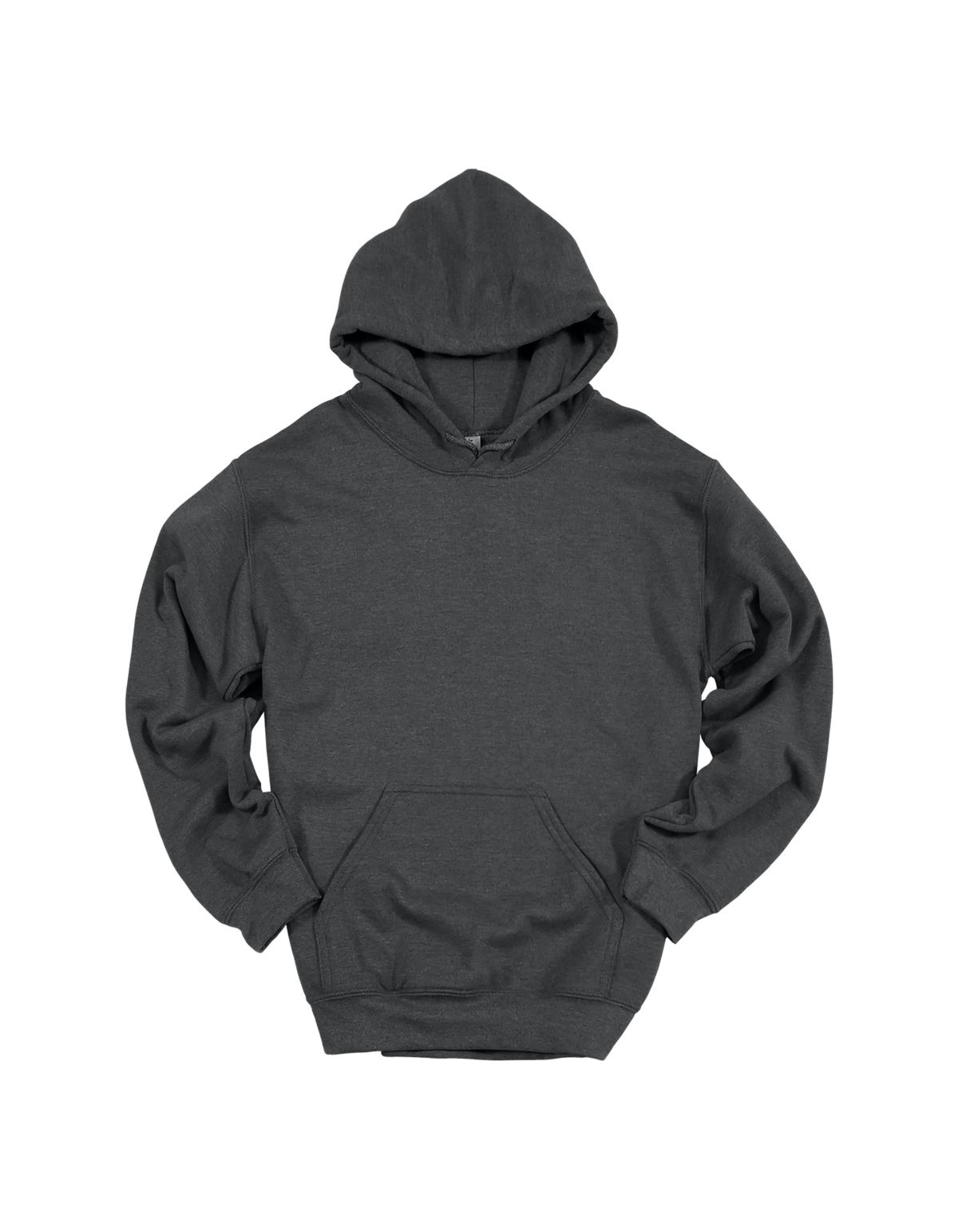 Custom youth Gildan hoodie in Dark Heather