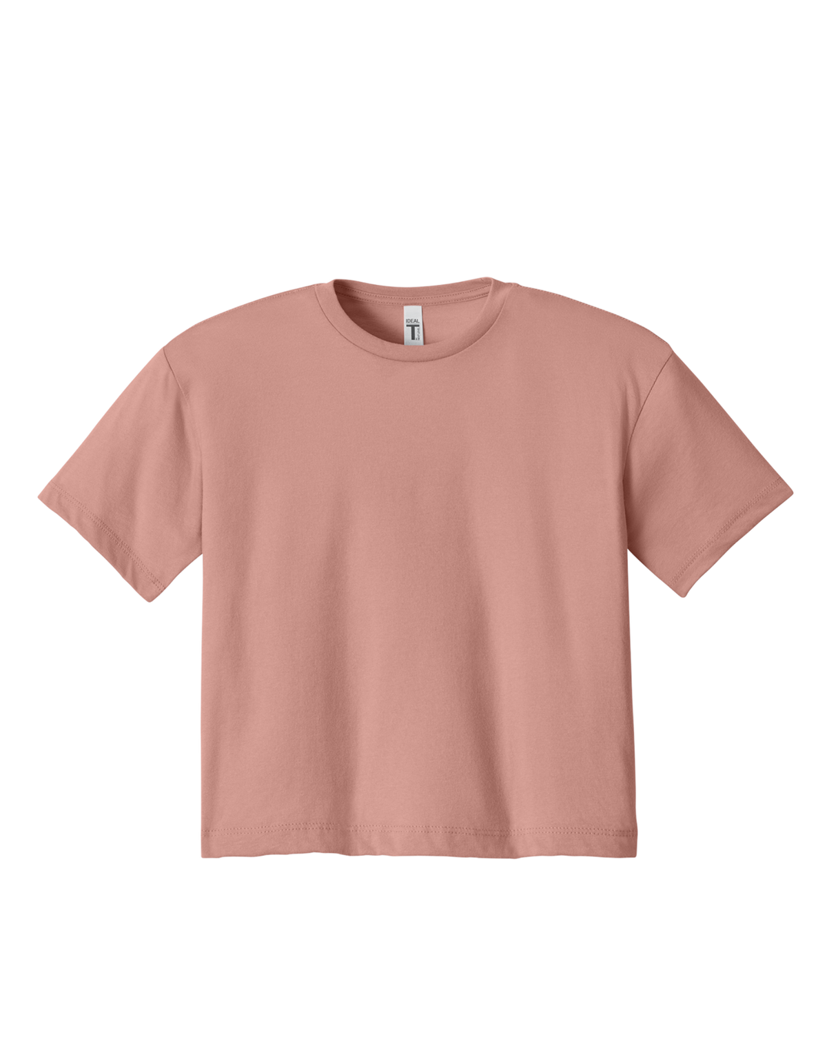 Custom women's Next Level crop T-shirt in Desert Pink, front view