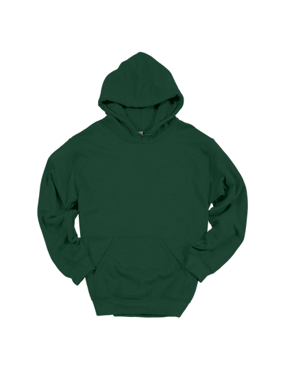 Custom adult Gildan hoodie in Forest Green