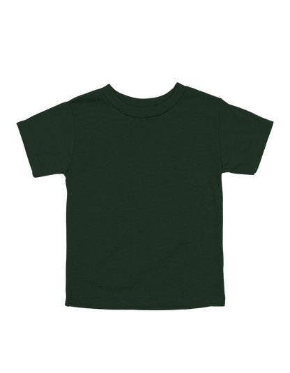 Custom toddler Bella + Canvas jersey T-shirt in Forest Green