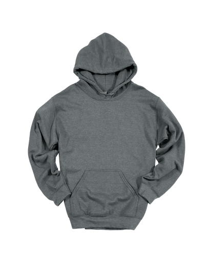 Custom adult Gildan hoodie in Graphite Heather