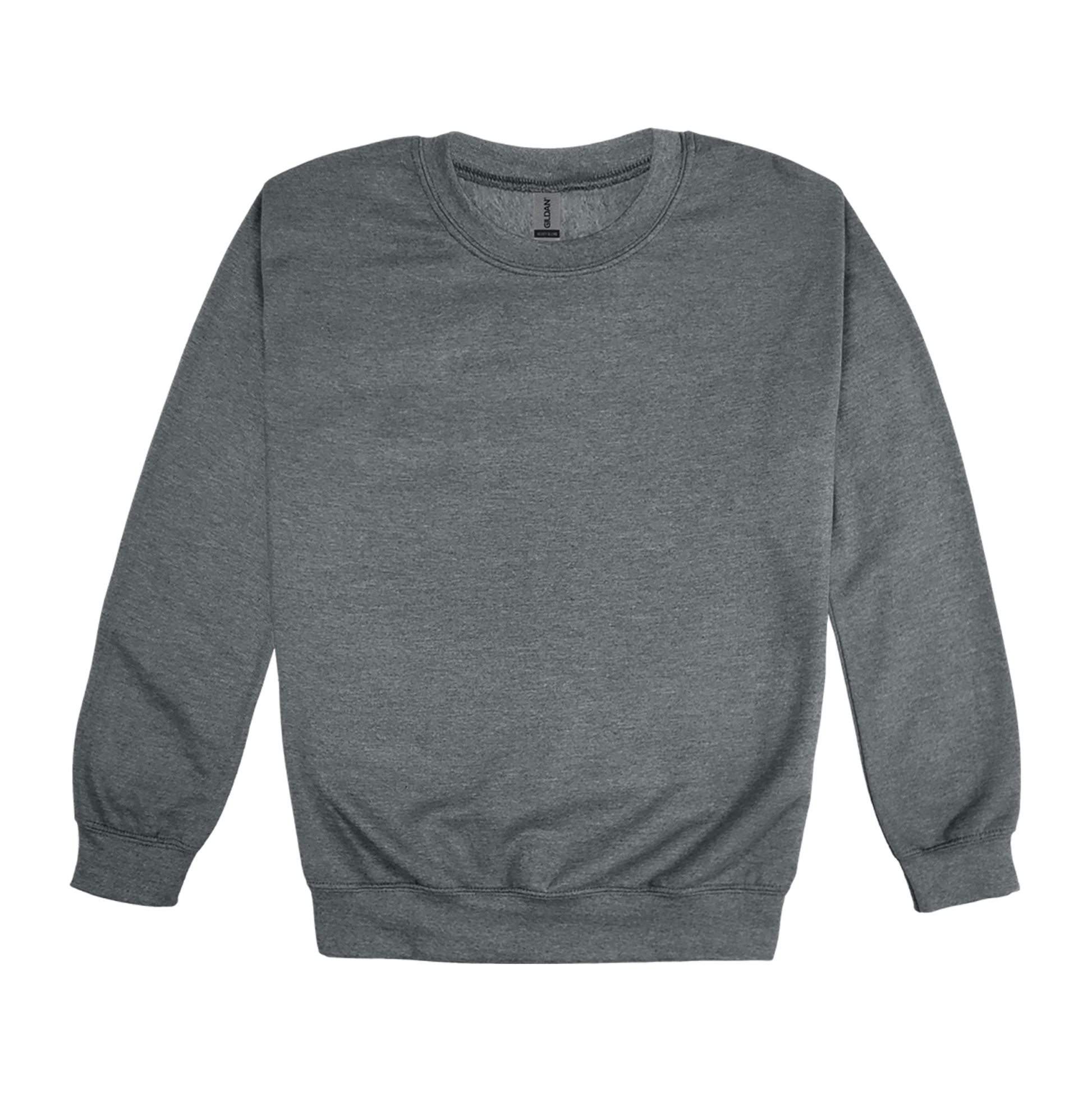 Custom adult Gildan crewneck sweatshirt in Graphite Heather