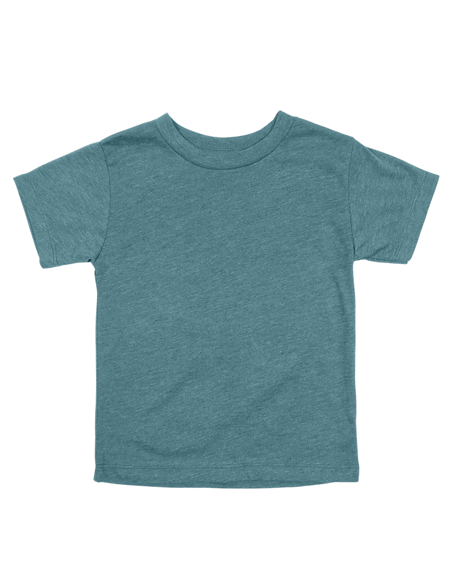 Custom toddler Bella + Canvas heathered T-shirt in Heather Deep Teal