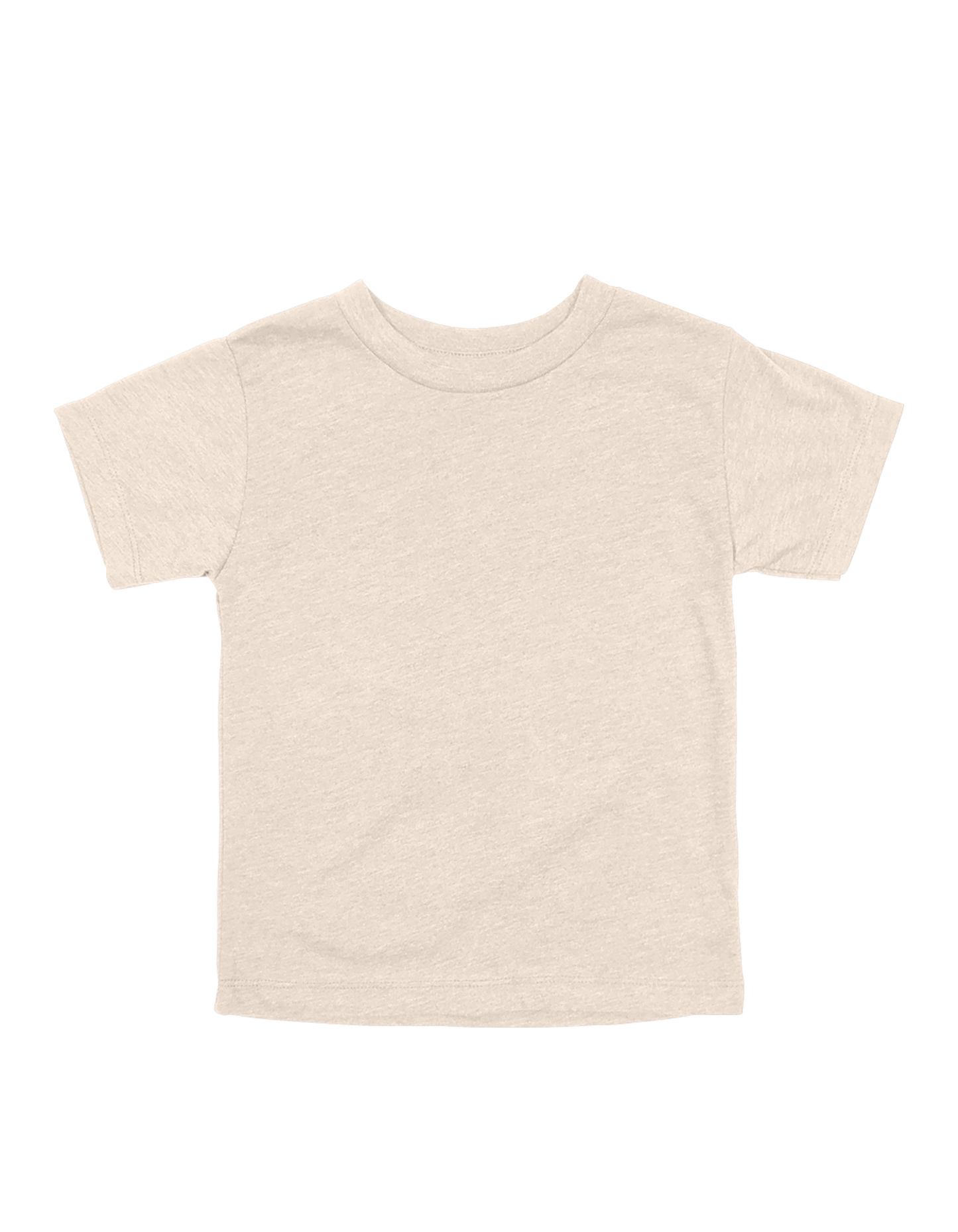 Custom toddler Bella + Canvas heathered T-shirt in Heather Dust