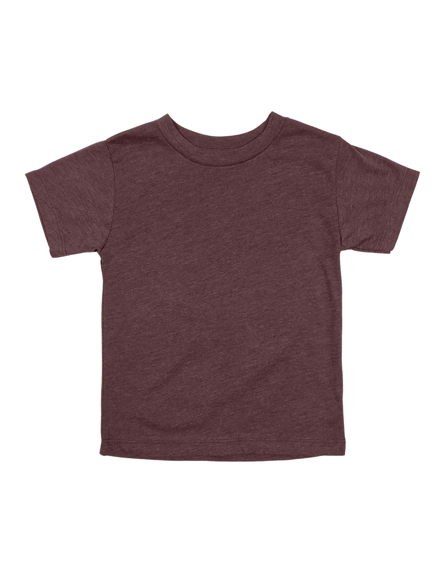 Custom toddler Bella + Canvas heathered T-shirt in Heather Maroon