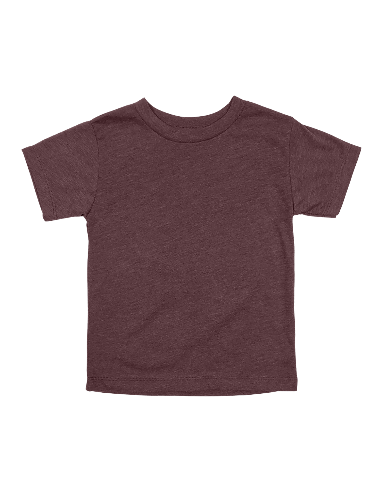 Custom toddler Bella + Canvas heathered T-shirt in Heather Maroon