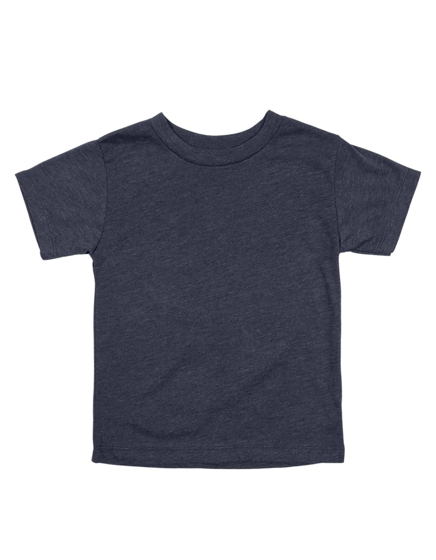 Custom toddler Bella + Canvas heathered T-shirt in Heather Navy