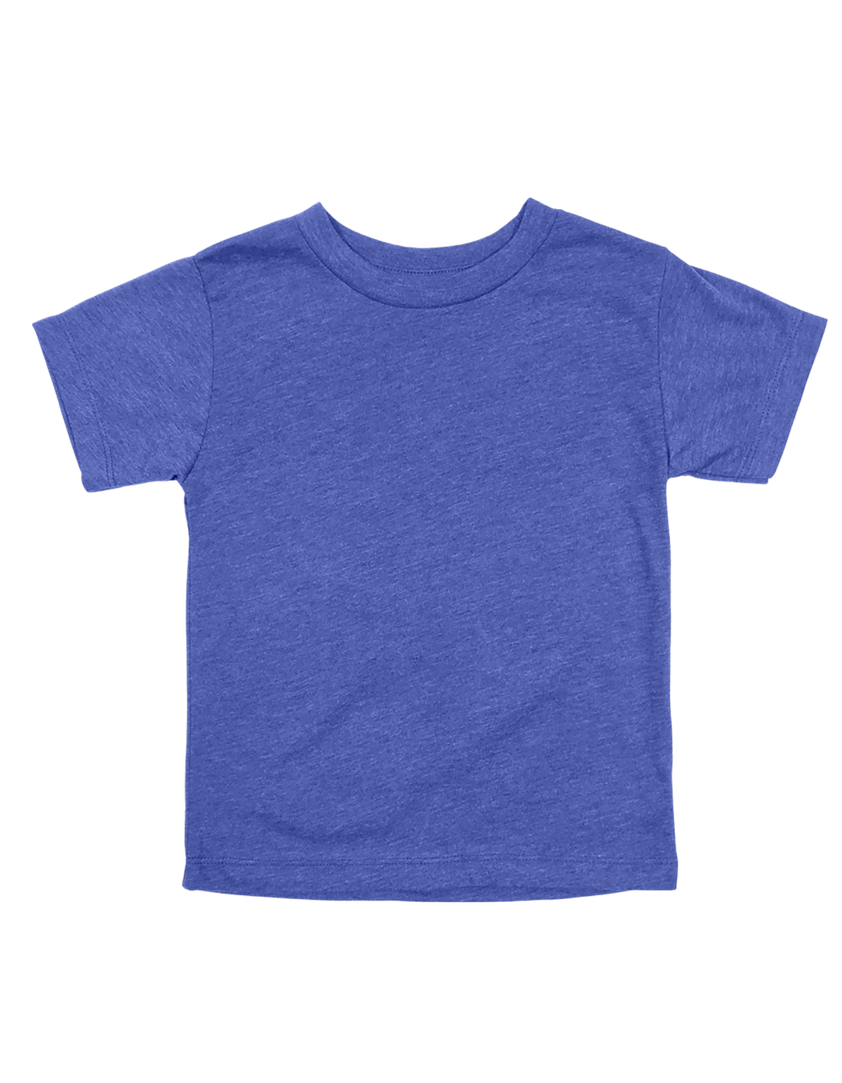 Custom toddler Bella + Canvas heathered T-shirt in Heather Royal Blue