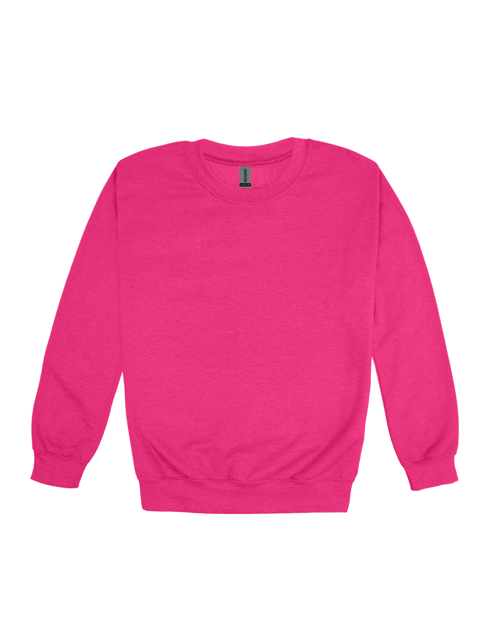 Custom adult Gildan crewneck sweatshirt in Pink