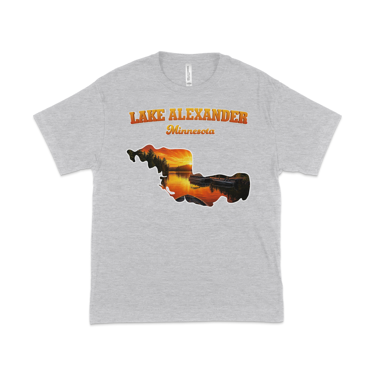 Lake Alexander design on Heather Grey T-shirt