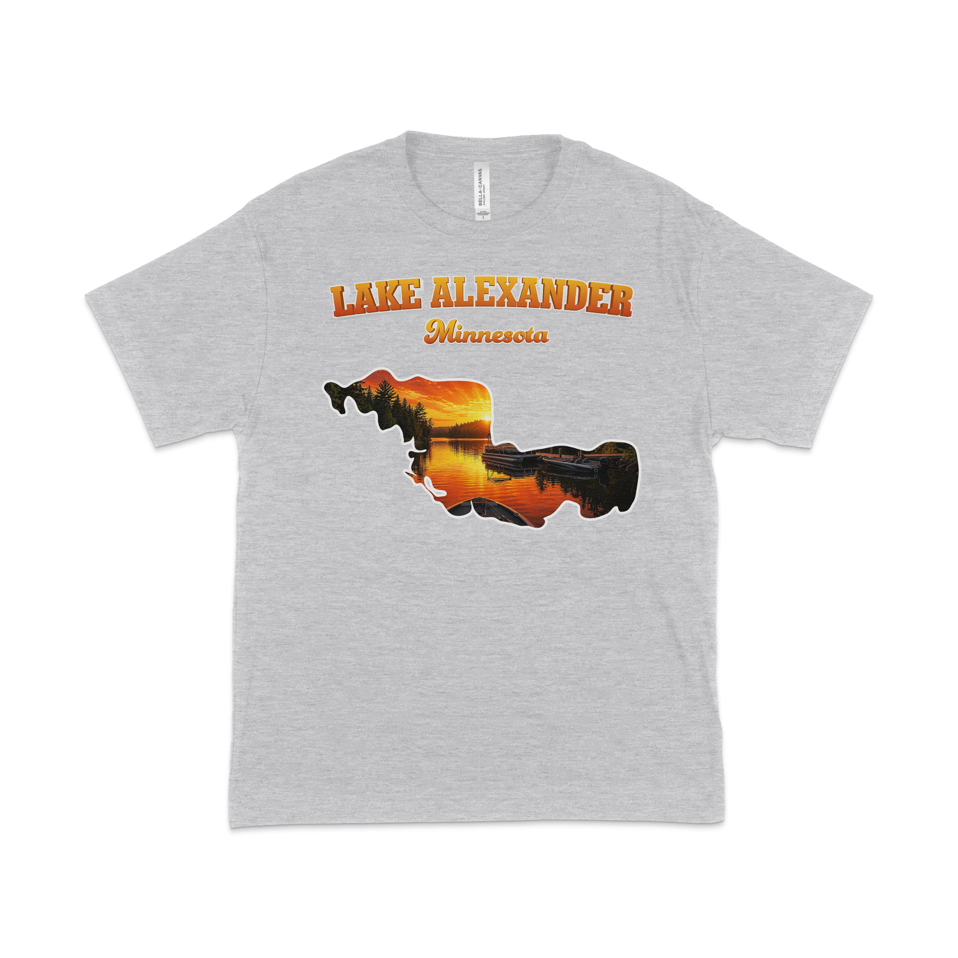 Lake Alexander design on Heather Grey T-shirt