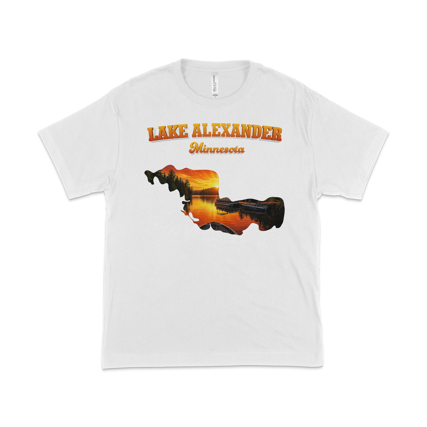Lake Alexander design on White T-shirt