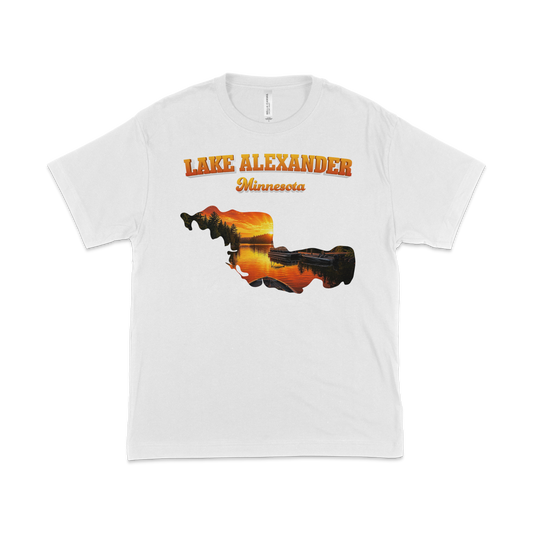 Lake Alexander design on White T-shirt
