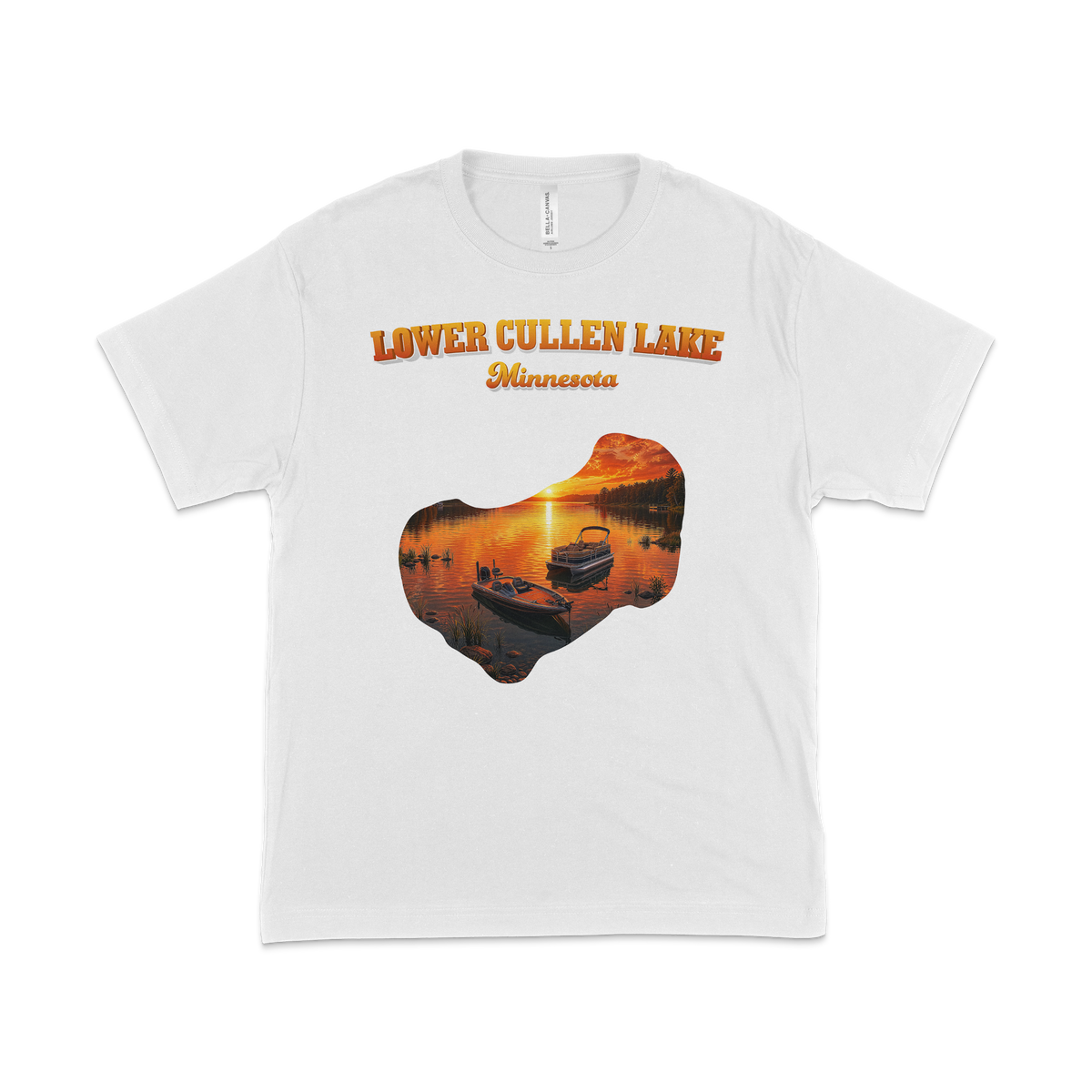 Lower Cullen Lake design on White T-shirt