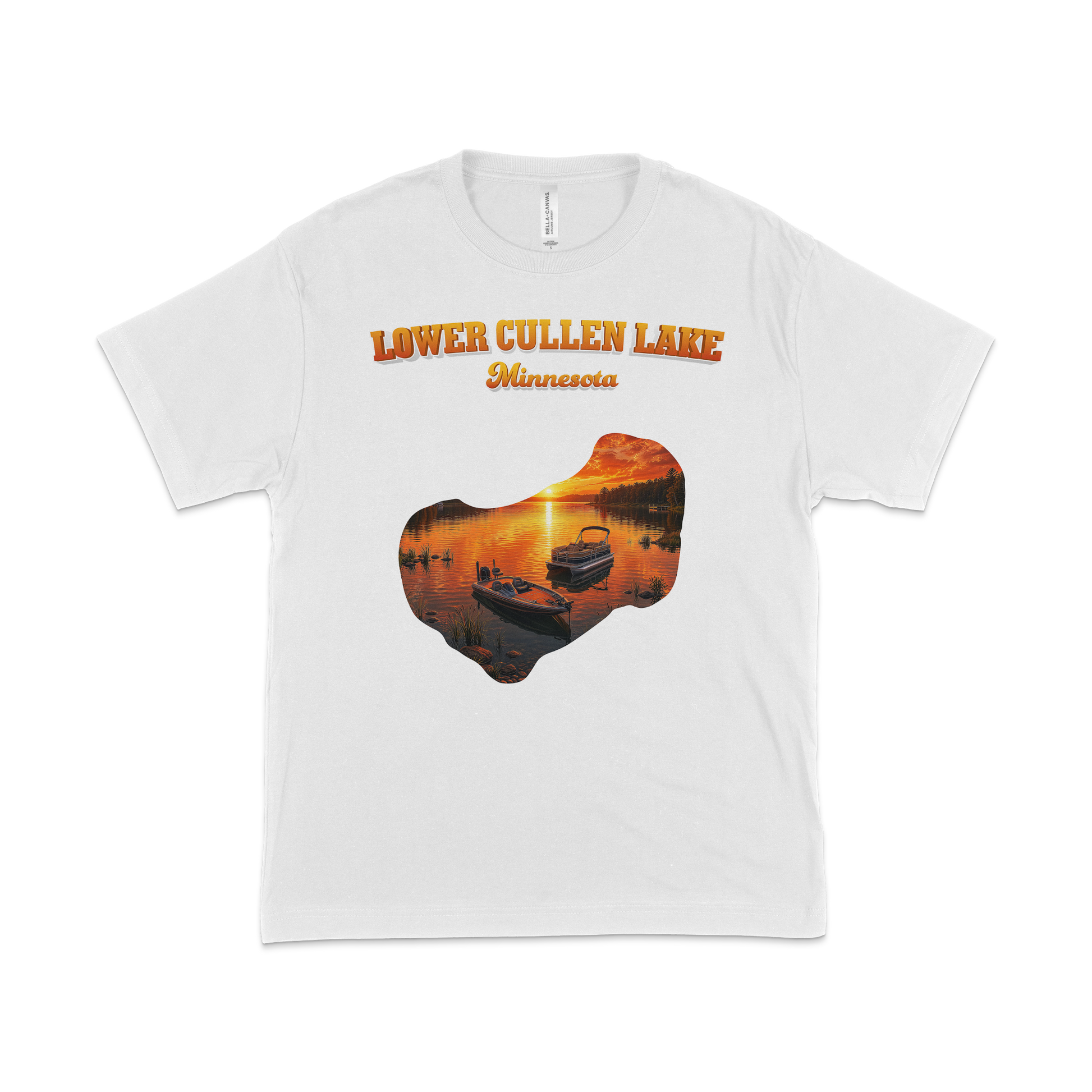 Lower Cullen Lake design on White T-shirt