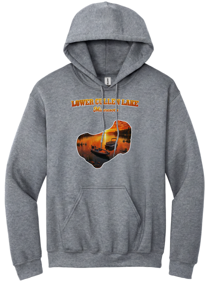 Lower Cullen Lake design on Gray hoodie