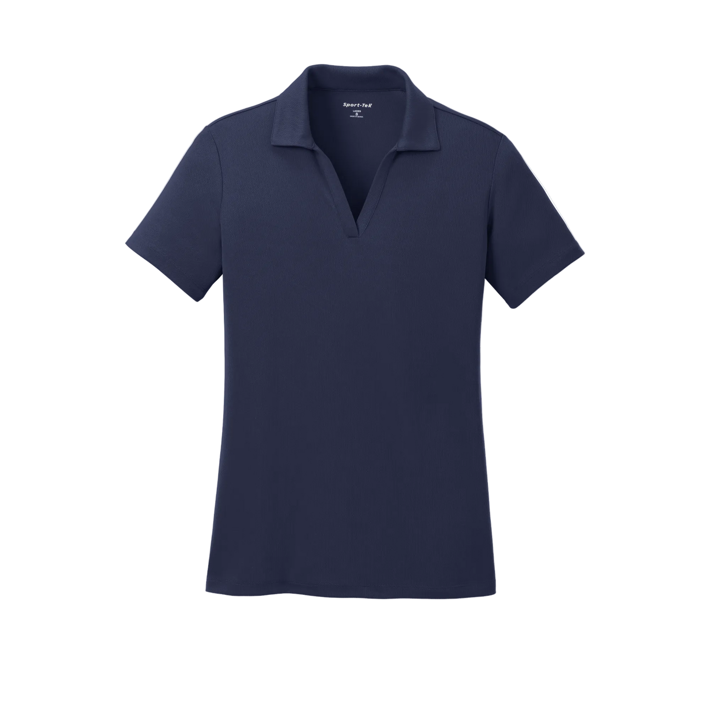 Custom women's Sport-Tek PosiCharge RacerMesh polo in Navy, front view